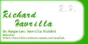 richard havrilla business card